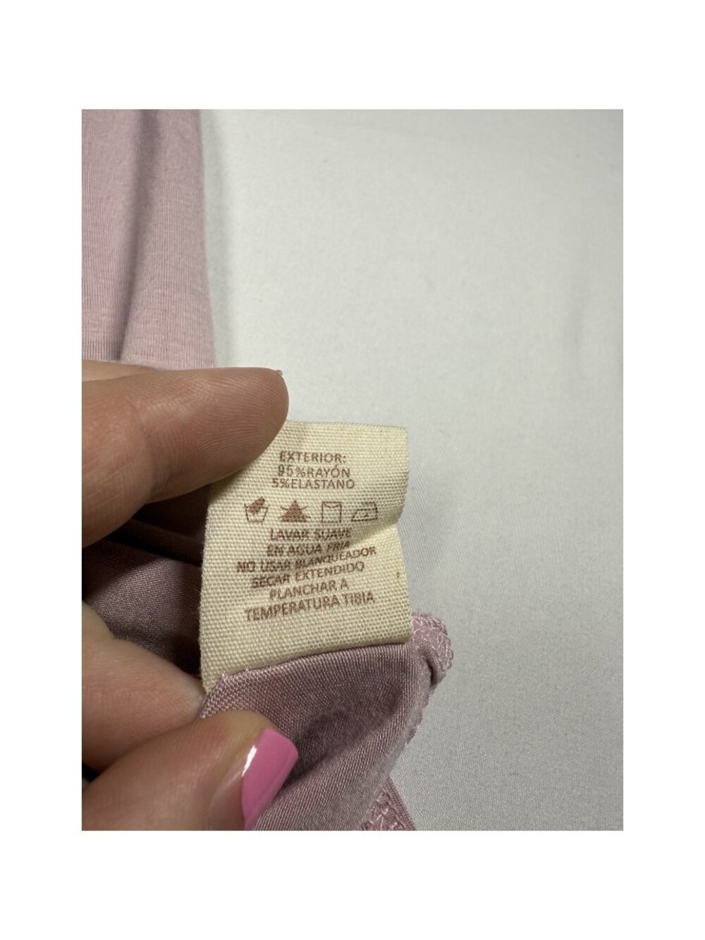 Mystree Dusty Mauve/Rose V Neck Pocket Tee Short Sleeve Relaxed Top L NWT - Picture 8 of 8